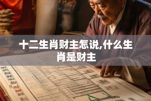 十二生肖财主怎说,什么生肖是财主