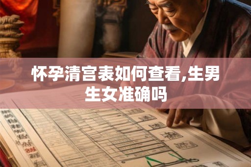 怀孕清宫表如何查看,生男生女准确吗