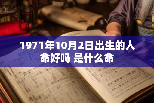 1971年10月2日出生的人命好吗 是什么命