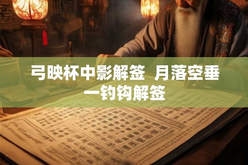 弓映杯中影解签  月落空垂一钓钩解签