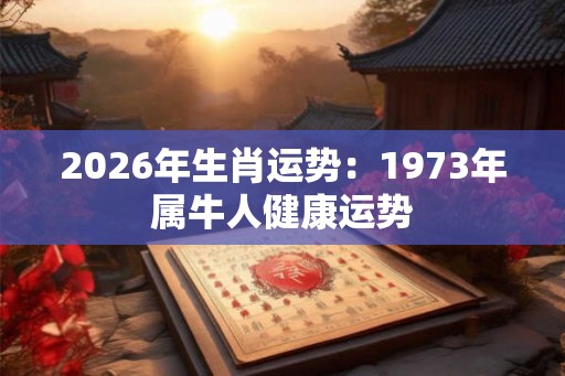 2026年生肖运势：1973年属牛人健康运势