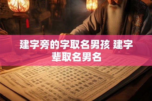 建字旁的字取名男孩 建字辈取名男名 建字旁的字取名男孩 建字辈取名男名