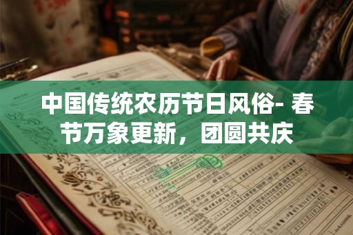中国传统农历节日风俗- 春节万象更新，团圆共庆