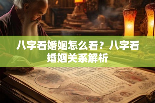 八字看婚姻怎么看?八字看婚姻关系解析 八字看婚姻怎么看?八字看婚姻关系解析