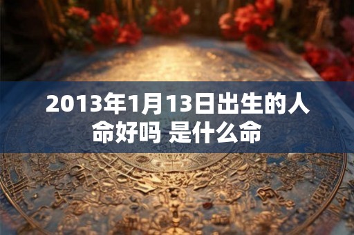 2013年1月13日出生的人命好吗 是什么命