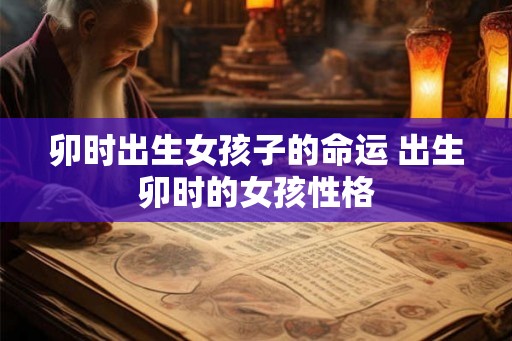 卯时出生女孩子的命运 出生卯时的女孩性格
