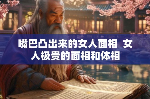 嘴巴凸出来的女人面相  女人极贵的面相和体相