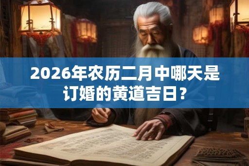 2026年农历二月中哪天是订婚的黄道吉日？