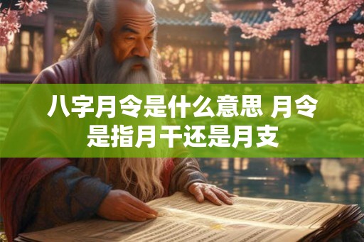 八字月令是什么意思 月令是指月干还是月支