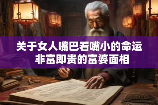 关于女人嘴巴看嘴小的命运  非富即贵的富婆面相