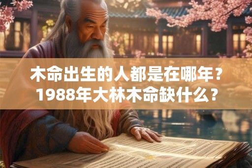 木命出生的人都是在哪年？1988年大林木命缺什么？