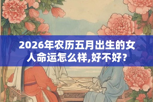 2026年农历五月出生的女人命运怎么样,好不好？