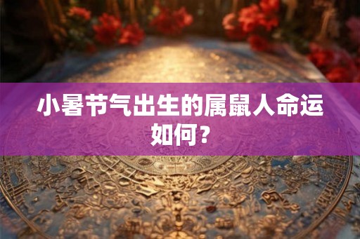 小暑节气出生的属鼠人命运如何？