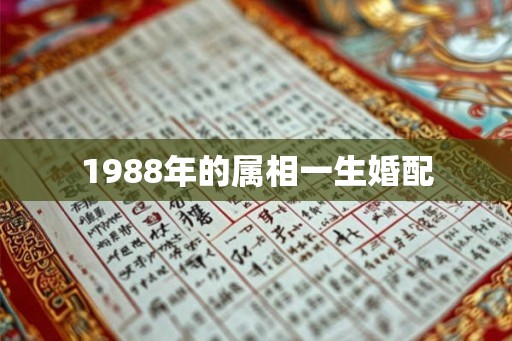 1988年的属相一生婚配