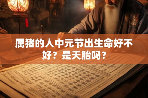 属猪的人中元节出生命好不好？是天胎吗？