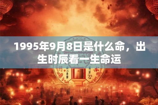 1995年9月8日是什么命，出生时辰看一生命运