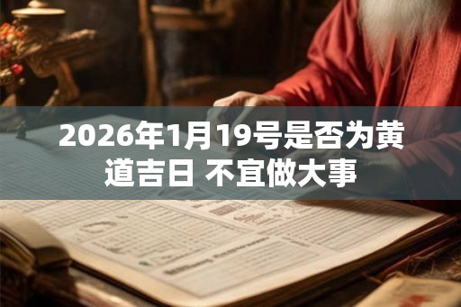 2026年1月19号是否为黄道吉日 不宜做大事 2026年1月19号是否为黄道吉日 不宜做大事