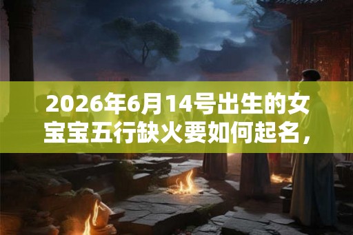 2026年6月14号出生的女宝宝五行缺火要如何起名，用什么字好