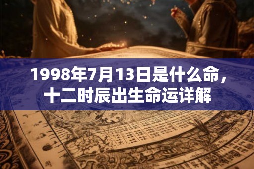 1998年7月13日是什么命，十二时辰出生命运详解