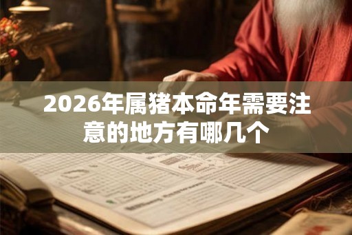 2026年属猪本命年需要注意的地方有哪几个
