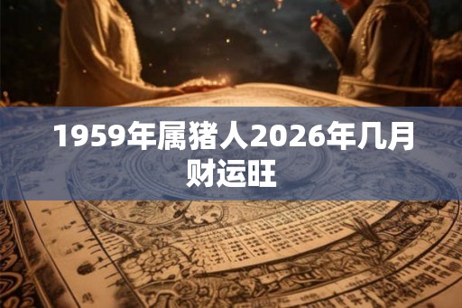1959年属猪人2026年几月财运旺