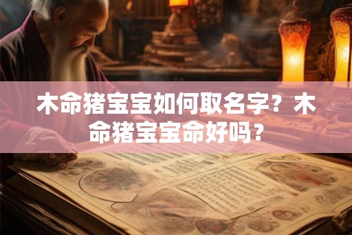 木命猪宝宝如何取名字？木命猪宝宝命好吗？