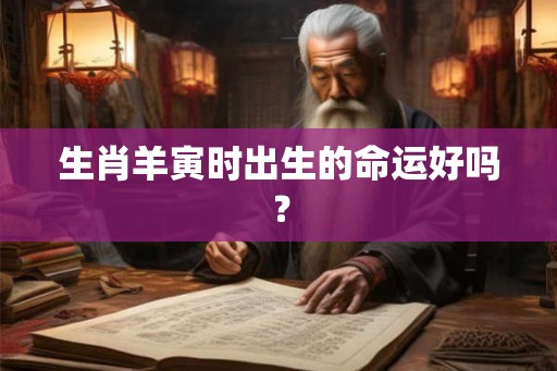 生肖羊寅时出生的命运好吗？
