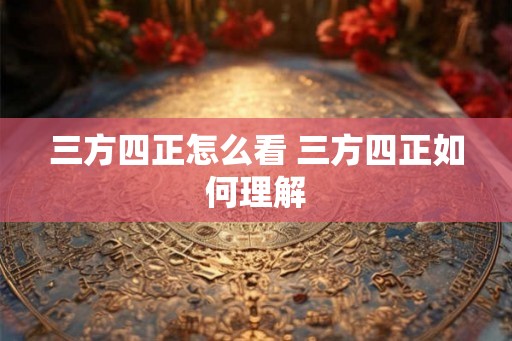 三方四正怎么看 三方四正如何理解