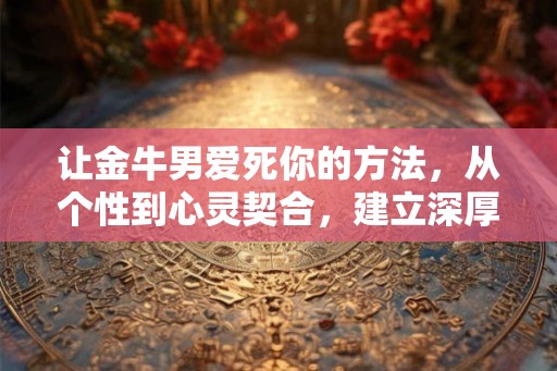 让金牛男爱死你的方法，从个性到心灵契合，建立深厚的关系