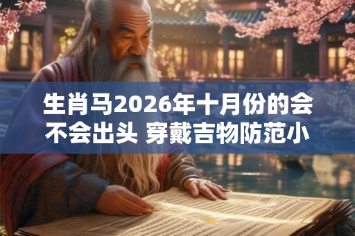 生肖马2026年十月份的会不会出头 穿戴吉物防范小人