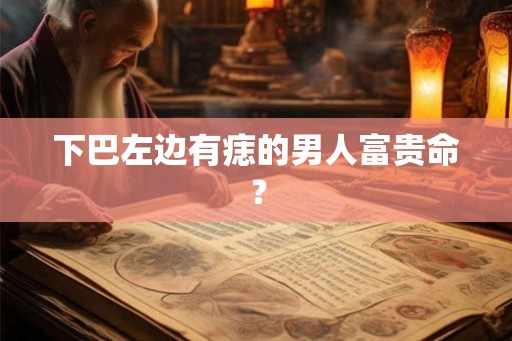 下巴左边有痣的男人富贵命? 下巴左边有痣的男人富贵命?