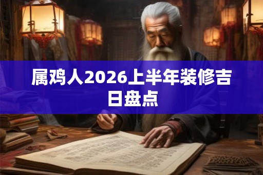 属鸡人2026上半年装修吉日盘点