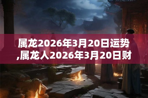 属龙2026年3月20日运势,属龙人2026年3月20日财运,生肖龙2026年3月20日运势