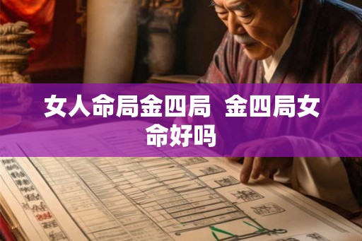 女人命局金四局  金四局女命好吗
