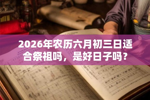 2026年农历六月初三日适合祭祖吗,是好日子吗? 2026年农历六月初三日适合祭祖吗,是好日子吗?