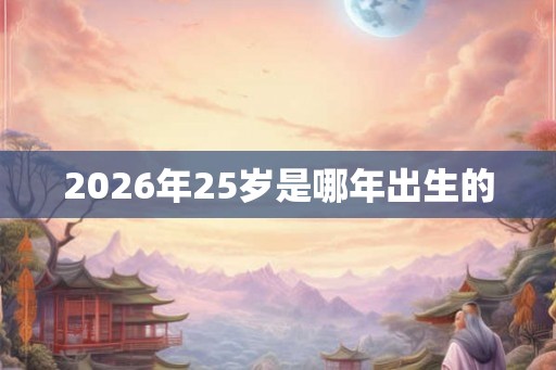2026年25岁是哪年出生的