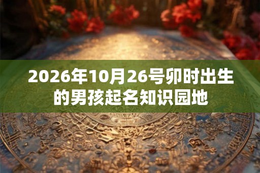 2026年10月26号卯时出生的男孩起名知识园地