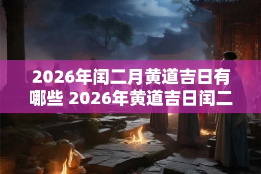 2026年闰二月黄道吉日有哪些 2026年黄道吉日闰二月有哪些 2026年闰二月黄道吉日有哪些 2026年黄道吉日闰二月有哪些