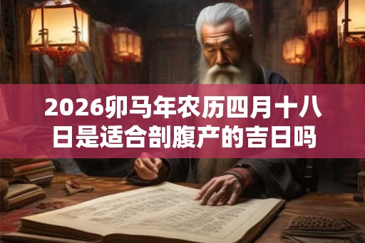 2026卯马年农历四月十八日是适合剖腹产的吉日吗