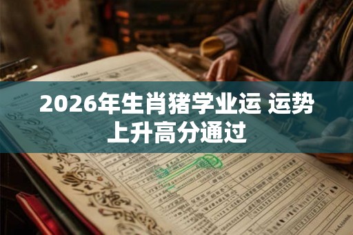 2026年生肖猪学业运 运势上升高分通过
