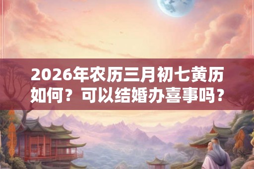 2026年农历三月初七黄历如何?可以结婚办喜事吗? 2026年农历三月初七黄历如何?可以结婚办喜事吗?