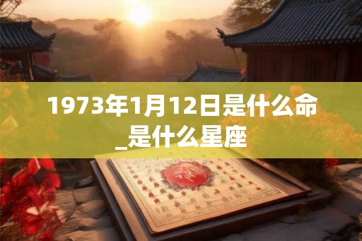 1973年1月12日是什么命_是什么星座