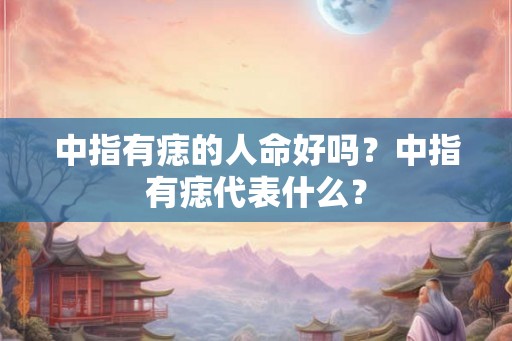 中指有痣的人命好吗?中指有痣代表什么? 中指有痣的人命好吗?中指有痣代表什么?