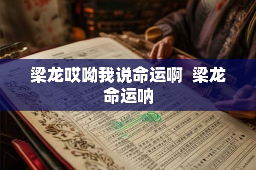 梁龙哎呦我说命运啊  梁龙命运呐