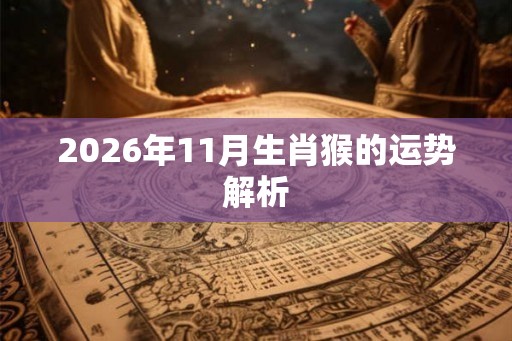2026年11月生肖猴的运势解析