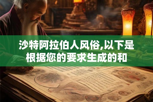 沙特阿拉伯人风俗,以下是根据您的要求生成的和 沙特阿拉伯人风俗,以下是根据您的要求生成的和