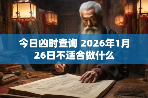 今日凶时查询 2026年1月26日不适合做什么