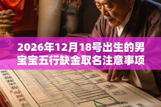 2026年12月18号出生的男宝宝五行缺金取名注意事项 2026年12月18号出生的男宝宝五行缺金取名注意事项
