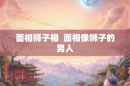 面相狮子相  面相像狮子的男人