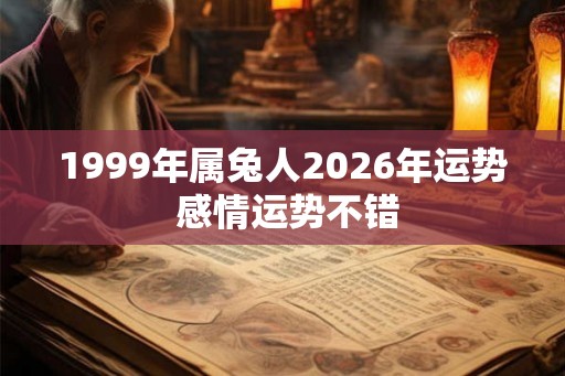 1999年属兔人2026年运势 感情运势不错